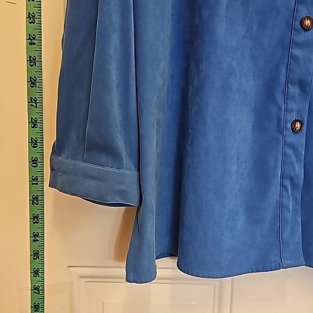Baggy, casual, office, relax, button up, shirt, unisex, blue, long, beach, 90s